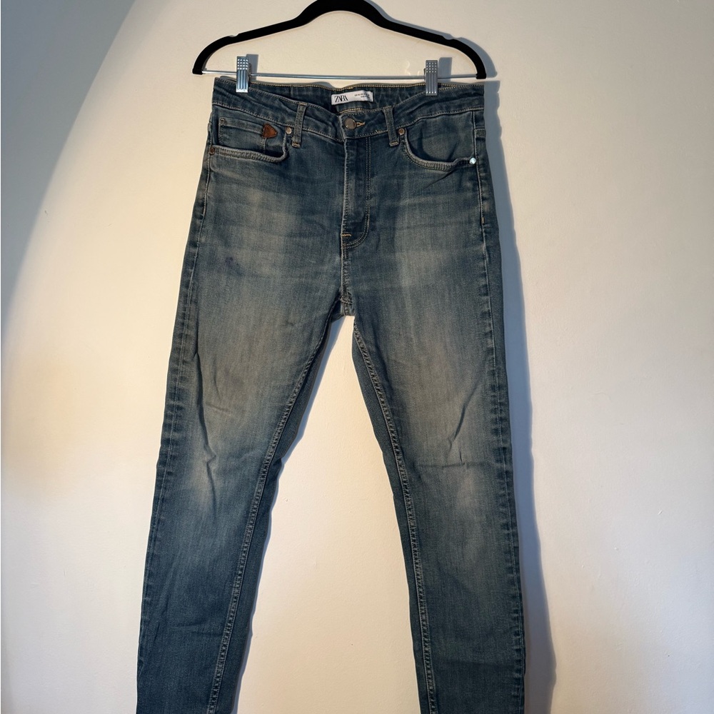 Men's Zara Distressed Blue Jeans